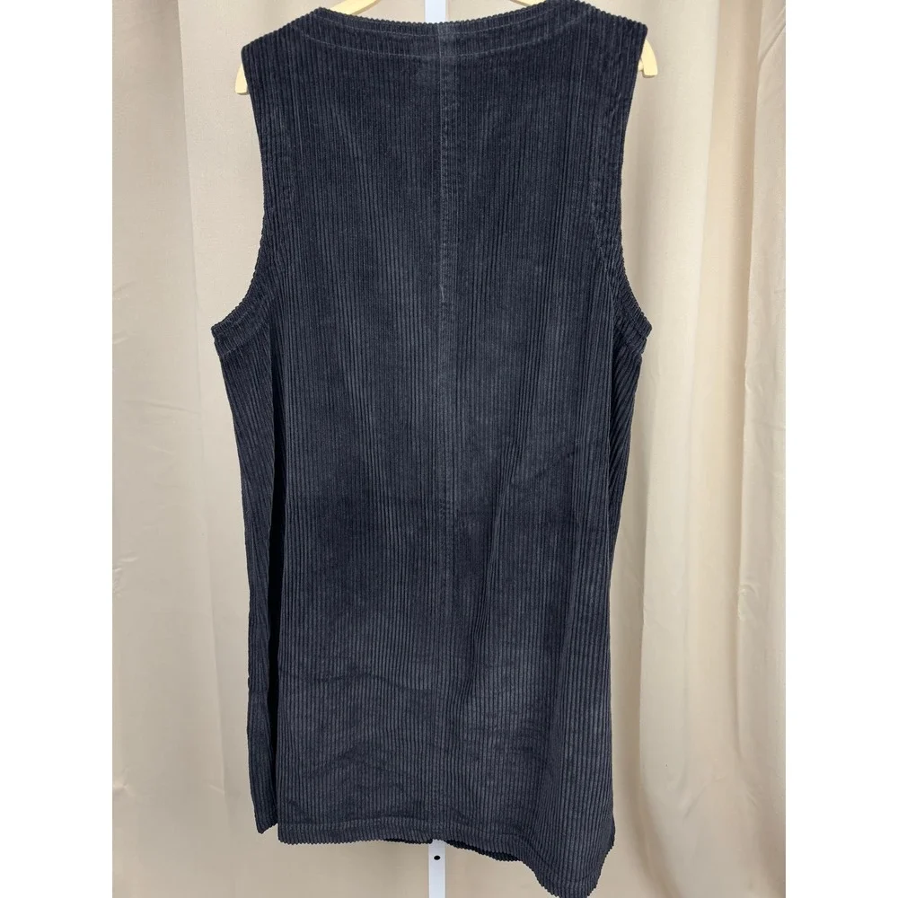 Vintage 90s EXP Jeans by Express Black Corduroy Button Grunge Dark Academia L - Picture 2 of 6